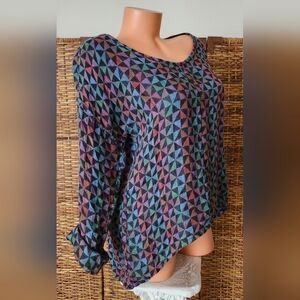 Boho Hippie Artsy Linen FLAX Soft Long Sleeve Blouse Shirt Top Tunic Petite PL